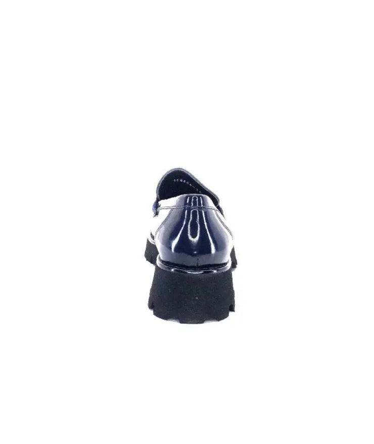 Ivoire-354 Ivoire 108606 Cuir Vernis Marine*Femme Mocassins