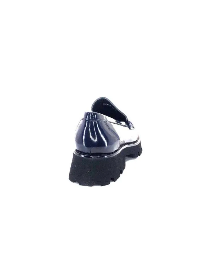 Ivoire-354 Ivoire 108606 Cuir Vernis Marine*Femme Mocassins