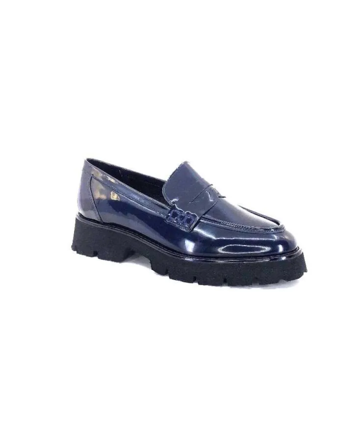 Ivoire-354 Ivoire 108606 Cuir Vernis Marine*Femme Mocassins