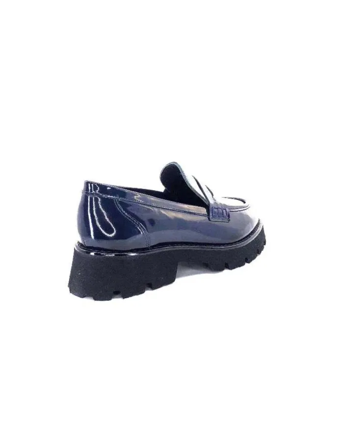 Ivoire-354 Ivoire 108606 Cuir Vernis Marine*Femme Mocassins