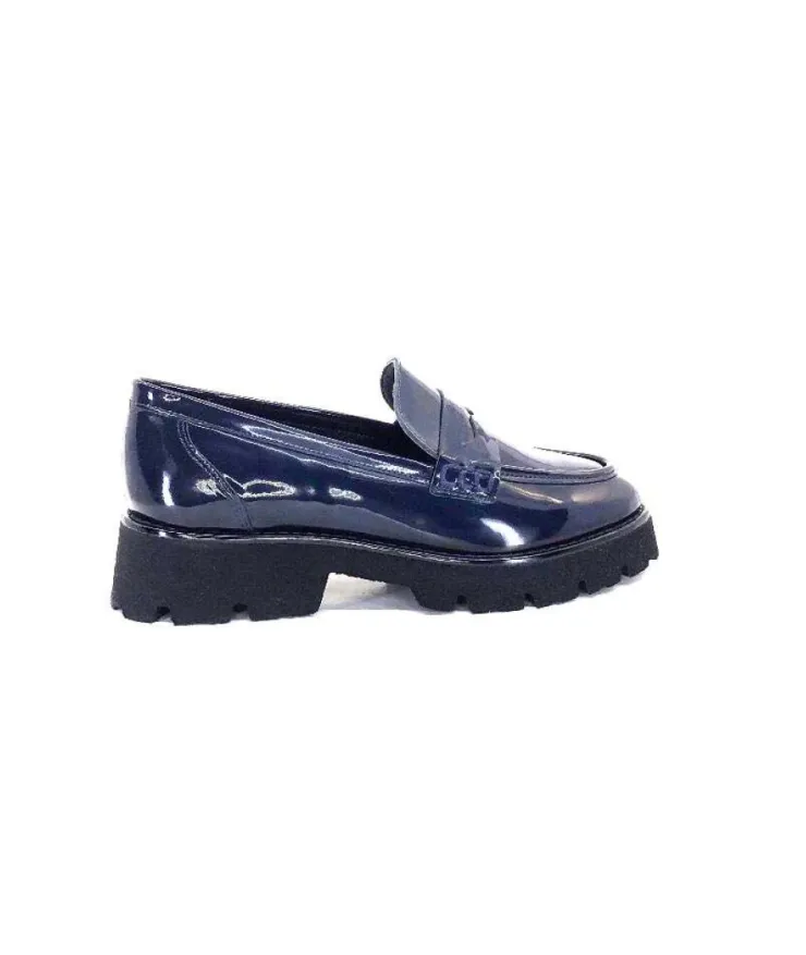 Ivoire-354 Ivoire 108606 Cuir Vernis Marine*Femme Mocassins
