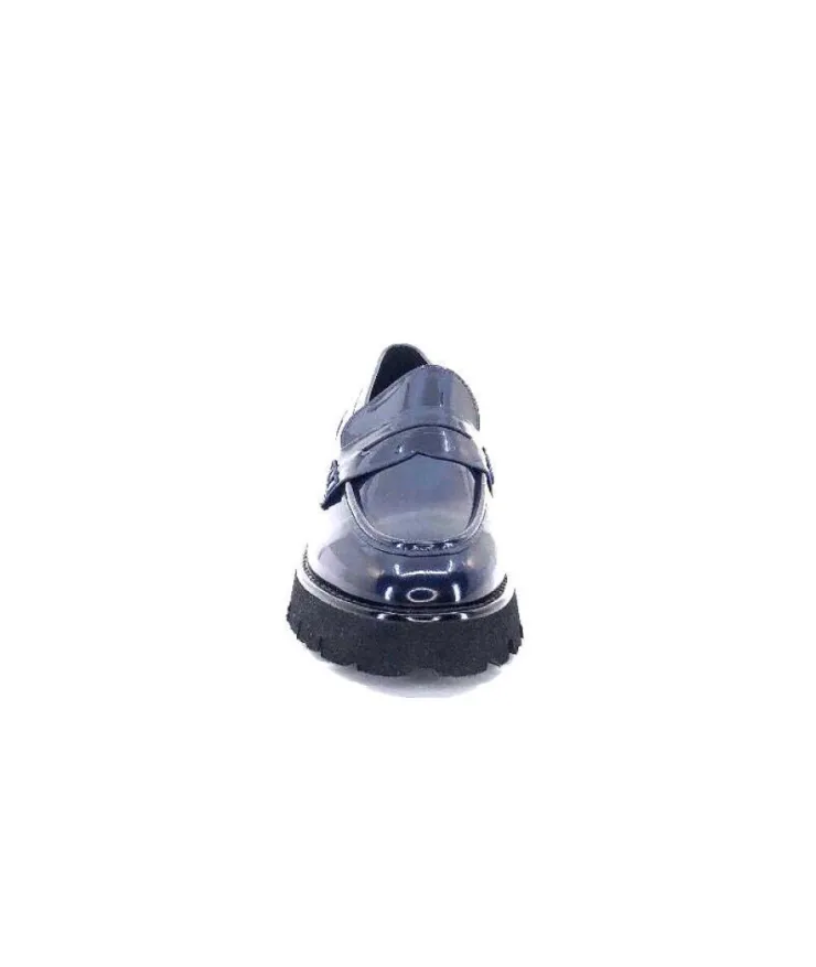 Ivoire-354 Ivoire 108606 Cuir Vernis Marine*Femme Mocassins