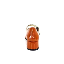 Ivoire0330 Ivoire 914 Cuir Vernis Marrone Orange*Femme Ballerines