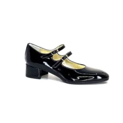 Ivoire0330 Ivoire 914 Cuir Vernis Noir*Femme Ballerines