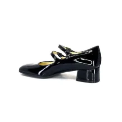 Ivoire0330 Ivoire 914 Cuir Vernis Noir*Femme Ballerines