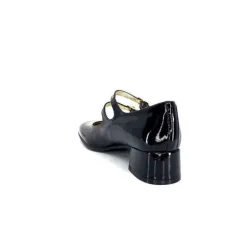 Ivoire0330 Ivoire 914 Cuir Vernis Noir*Femme Ballerines