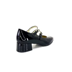 Ivoire0330 Ivoire 914 Cuir Vernis Noir*Femme Ballerines