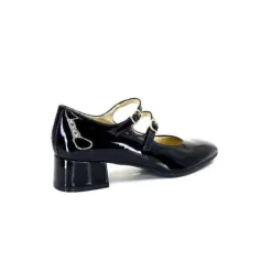 Ivoire0330 Ivoire 914 Cuir Vernis Noir*Femme Ballerines