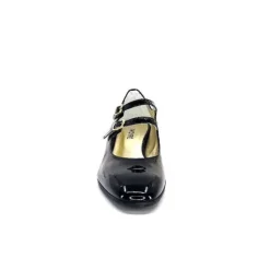 Ivoire0330 Ivoire 914 Cuir Vernis Noir*Femme Ballerines