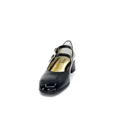 Ivoire0330 Ivoire 914 Cuir Vernis Noir*Femme Ballerines