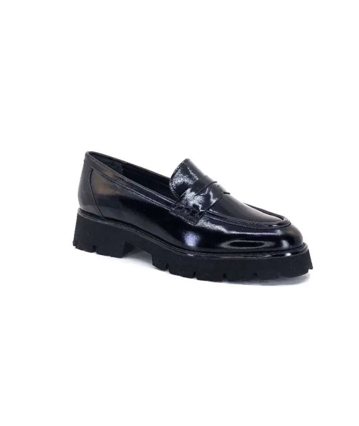 Ivoire-354 Ivoire 108606 Cuir Vernis Noir*Femme Mocassins