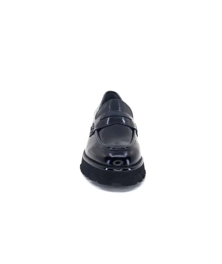 Ivoire-354 Ivoire 108606 Cuir Vernis Noir*Femme Mocassins