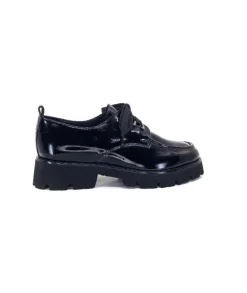 Ivoire-354 Ivoire 108601 Cuir Vernis Noir*Femme Lacets