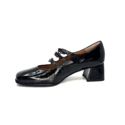 plumers Ivoire 4145 Cuir Vernis Noir*Femme Ballerines