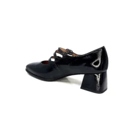 plumers Ivoire 4145 Cuir Vernis Noir*Femme Ballerines