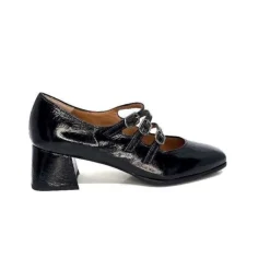 plumers Ivoire 4145 Cuir Vernis Noir*Femme Ballerines