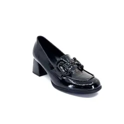 Ivoire0130a Ivoire 204823 Cuir Vernis Noir*Femme Mocassins