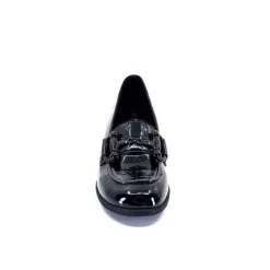 Ivoire0130a Ivoire 204823 Cuir Vernis Noir*Femme Mocassins