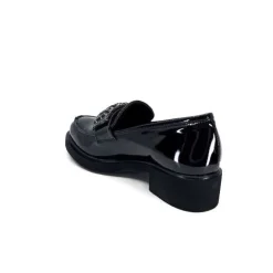 Ivoire0130a Ivoire 844926 Cuir Vernis Noir*Femme Mocassins