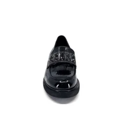Ivoire0130a Ivoire 844926 Cuir Vernis Noir*Femme Mocassins