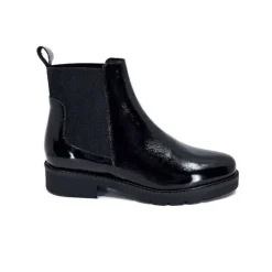 We Do Ivoire 99504 Cuir Vernis Noir*Femme Bottines