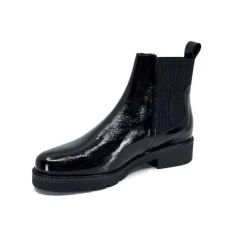 We Do Ivoire 99504 Cuir Vernis Noir*Femme Bottines