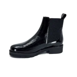 We Do Ivoire 99504 Cuir Vernis Noir*Femme Bottines