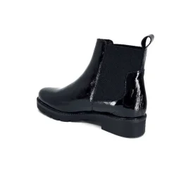 We Do Ivoire 99504 Cuir Vernis Noir*Femme Bottines