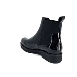 We Do Ivoire 99504 Cuir Vernis Noir*Femme Bottines