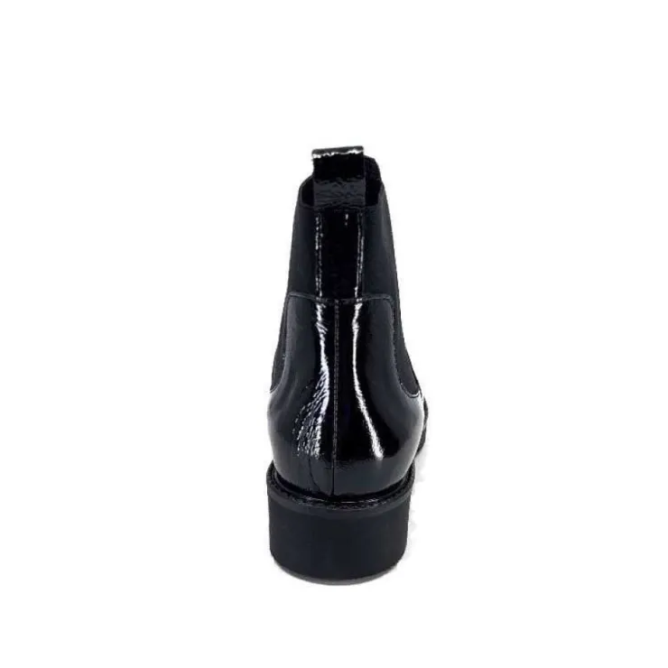 We Do Ivoire 99504 Cuir Vernis Noir*Femme Bottines