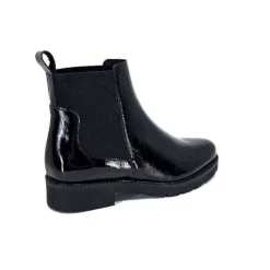 We Do Ivoire 99504 Cuir Vernis Noir*Femme Bottines