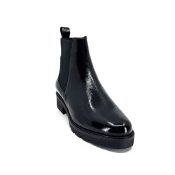 We Do Ivoire 99504 Cuir Vernis Noir*Femme Bottines