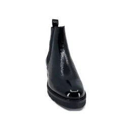 We Do Ivoire 99504 Cuir Vernis Noir*Femme Bottines