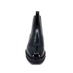 We Do Ivoire 99504 Cuir Vernis Noir*Femme Bottines