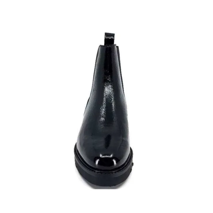 We Do Ivoire 99504 Cuir Vernis Noir*Femme Bottines