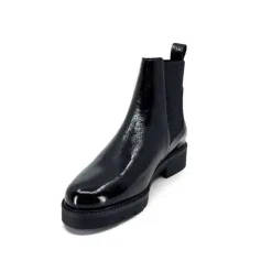 We Do Ivoire 99504 Cuir Vernis Noir*Femme Bottines