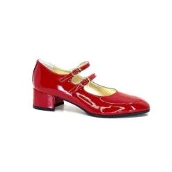 Ivoire0330 Ivoire 914 Cuir Vernis Rouge*Femme Ballerines