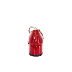 Ivoire0330 Ivoire 914 Cuir Vernis Rouge*Femme Ballerines