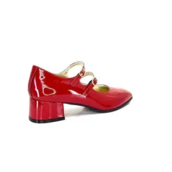 Ivoire0330 Ivoire 914 Cuir Vernis Rouge*Femme Ballerines