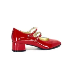 Ivoire0330 Ivoire 914 Cuir Vernis Rouge*Femme Ballerines