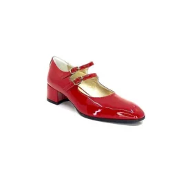 Ivoire0330 Ivoire 914 Cuir Vernis Rouge*Femme Ballerines