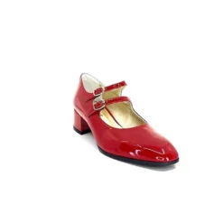 Ivoire0330 Ivoire 914 Cuir Vernis Rouge*Femme Ballerines