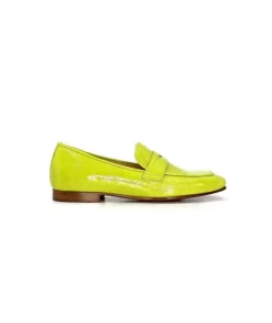 franco russo napoli fgr Ivoire 2103 Cuir Vert*Femme Mocassins
