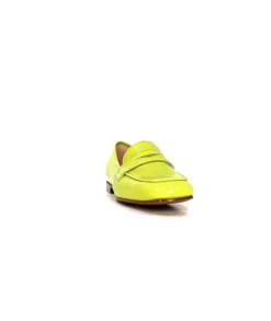 franco russo napoli fgr Ivoire 2103 Cuir Vert*Femme Mocassins