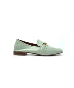 355-ivoire Ivoire 35.48.709 Cuir Vert*Femme Mocassins