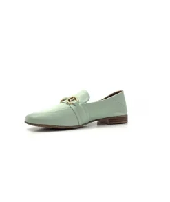 355-ivoire Ivoire 35.48.709 Cuir Vert*Femme Mocassins