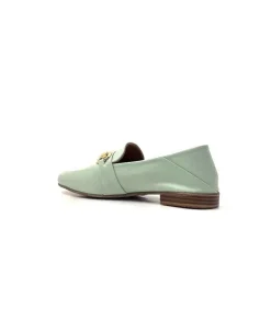 355-ivoire Ivoire 35.48.709 Cuir Vert*Femme Mocassins