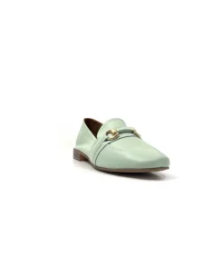 355-ivoire Ivoire 35.48.709 Cuir Vert*Femme Mocassins