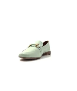 355-ivoire Ivoire 35.48.709 Cuir Vert*Femme Mocassins