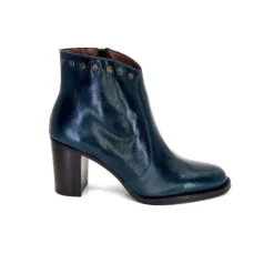 Ivoire0381b Ivoire 8016 Cuir Vert Pavone*Femme Bottines